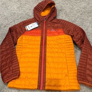 Cotopaxi Men's Orange and Brown Puffer Jacket